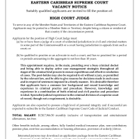 Eastern Caribbean Supreme Court - High Court Judge